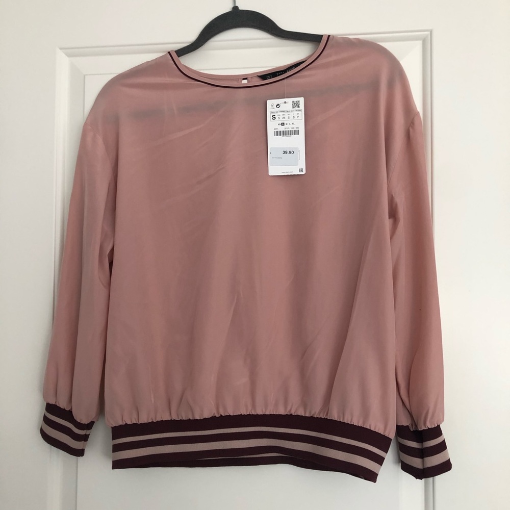 NWT ZARA OPEN BACK BLOUSE